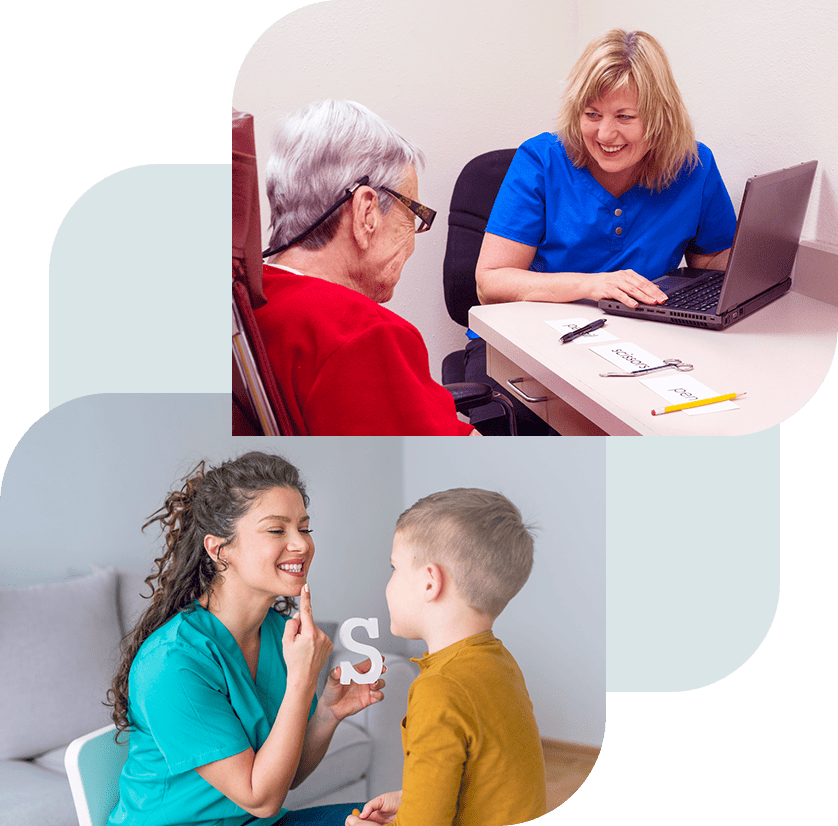 speech therapists helping clients